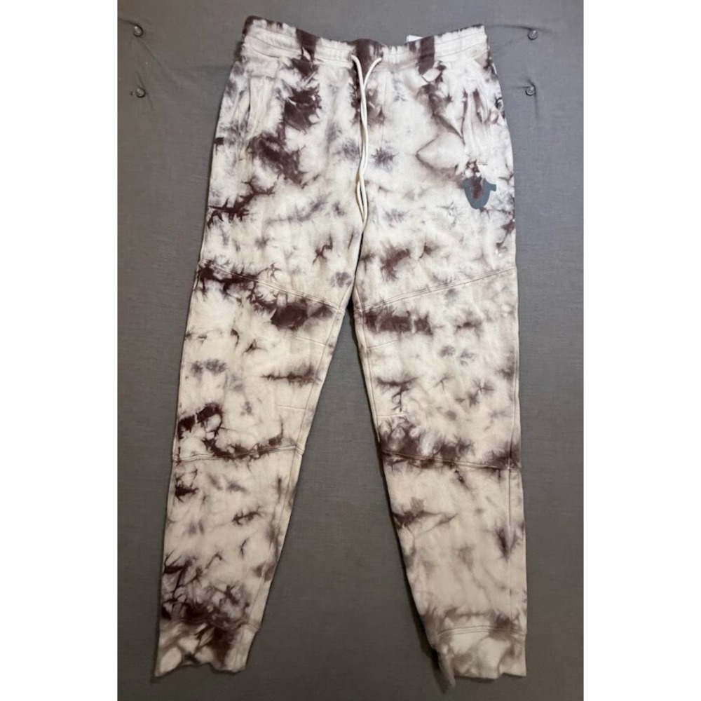 True Religion Pants Mens Medium White Logo Joggers Drawstring Sweats 34x29.‎